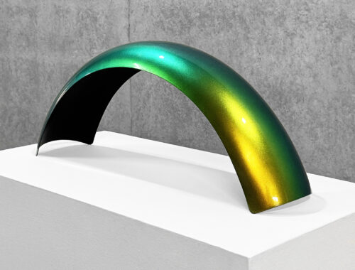 Olivier Mosset - SYMETRIA art editions - Untitled - fender sculpture chameleon - 2025